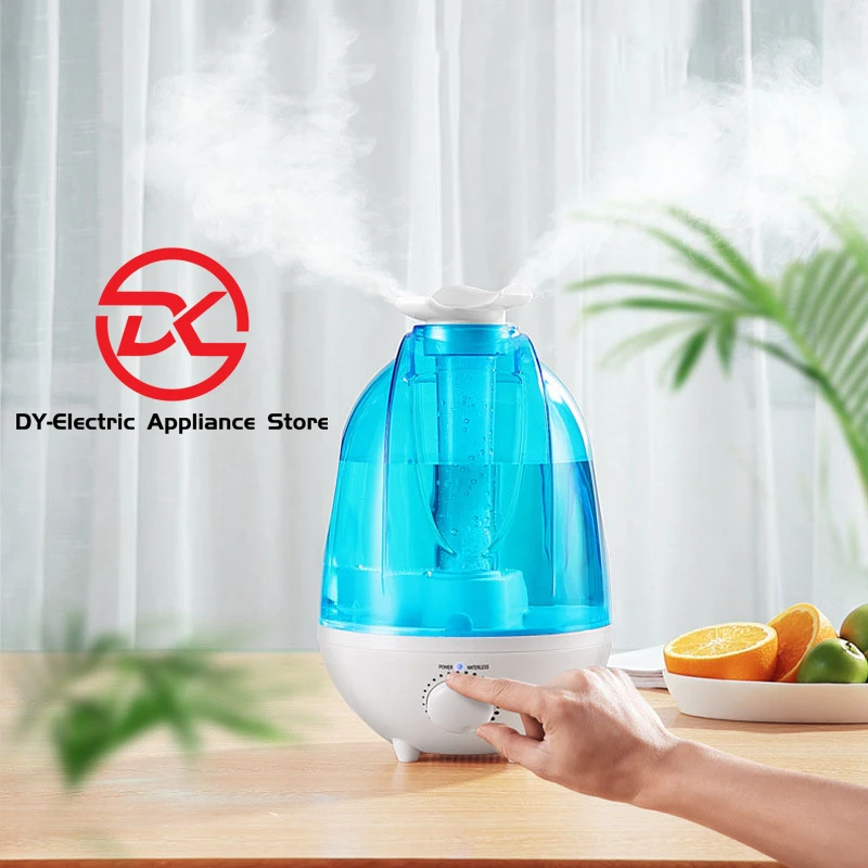 

Home Ultrasonic Air Humidifier Dual Big Mist Volume Nozzles Essential Oil Aromatherapy Diffuser for Bedroom Office Mist Maker