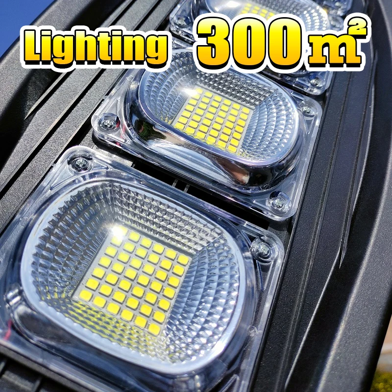 9000Lumen Powerful LED Solar Light Outdoor Solar Panel Lamp Garden Lighting Waterproof Wall Lamp Motion Sensor Yard Street Light