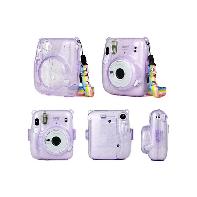 

For Instax Mini 11 Crystal Transparent Protective Case Cover Bag for Fuji Fujifilm Instant Camera Bag Instax Mini 11 Accessories