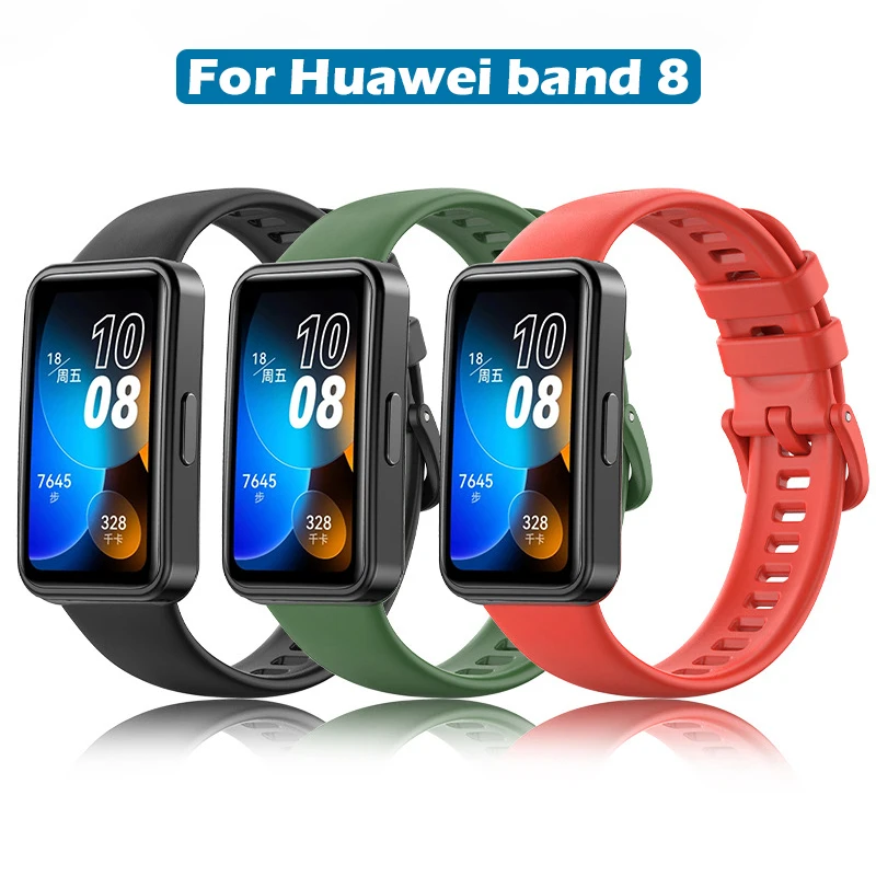 Strap for Huawei Band 8 Smart Watch Replacement Wristband Soft Silicone Correa Waterproof Bracelet For huawei Band 8 Accessories