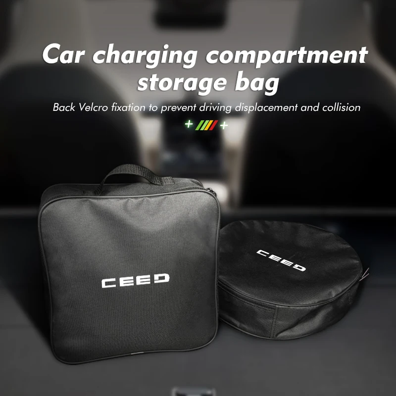 w samochodzie z tkaniny Oxford ognioodporna torba do przechowywania pistoletu ładującego dla KIA Sorento Stinger Soul Spectra Niro Cadenza Sephia