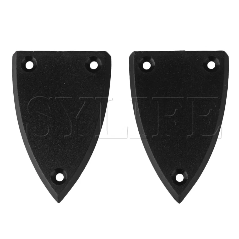 

1 Set of 2 Plastic Black Rod Covers 3hole Fit Guitar