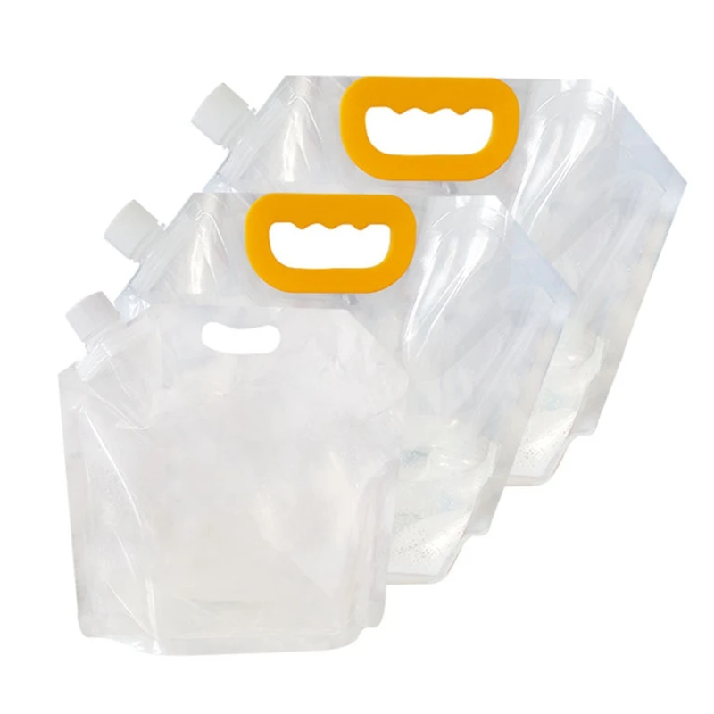 

Drinking Transparent Water Bag Foldable Outdoor Sports Camping Hiking Cooking Juice Poke Bucket Storage Tank