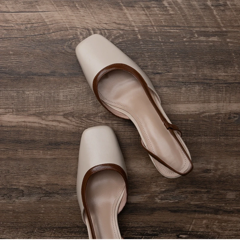 Женские босоножки на толстом каблуке сандалии с квадратным носком обувь в