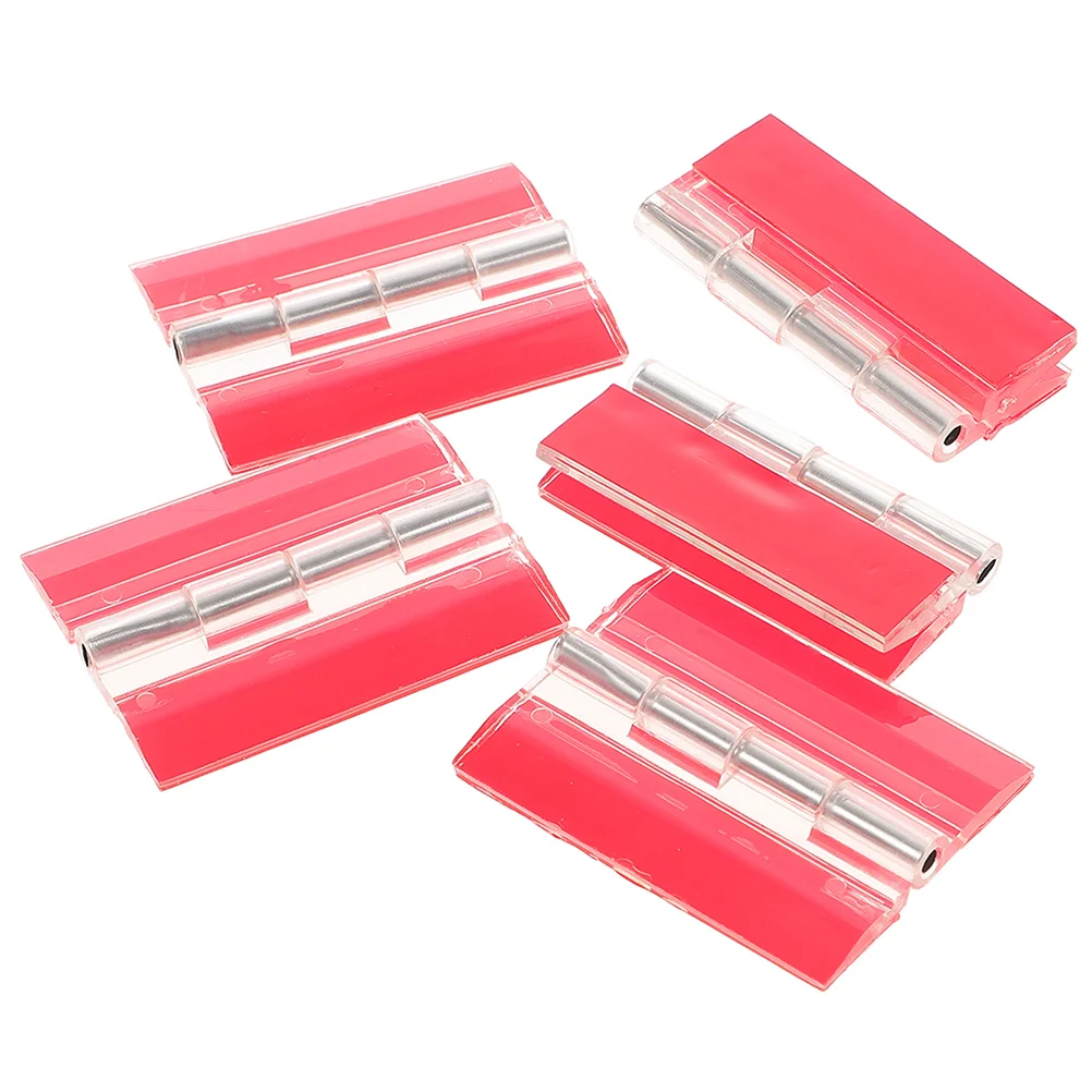 

5 Pcs Self-adhesive Hinge Small Hinges Butt Cabinet Doors Piano Furniture Continuous Acrylic Plastic Replacement