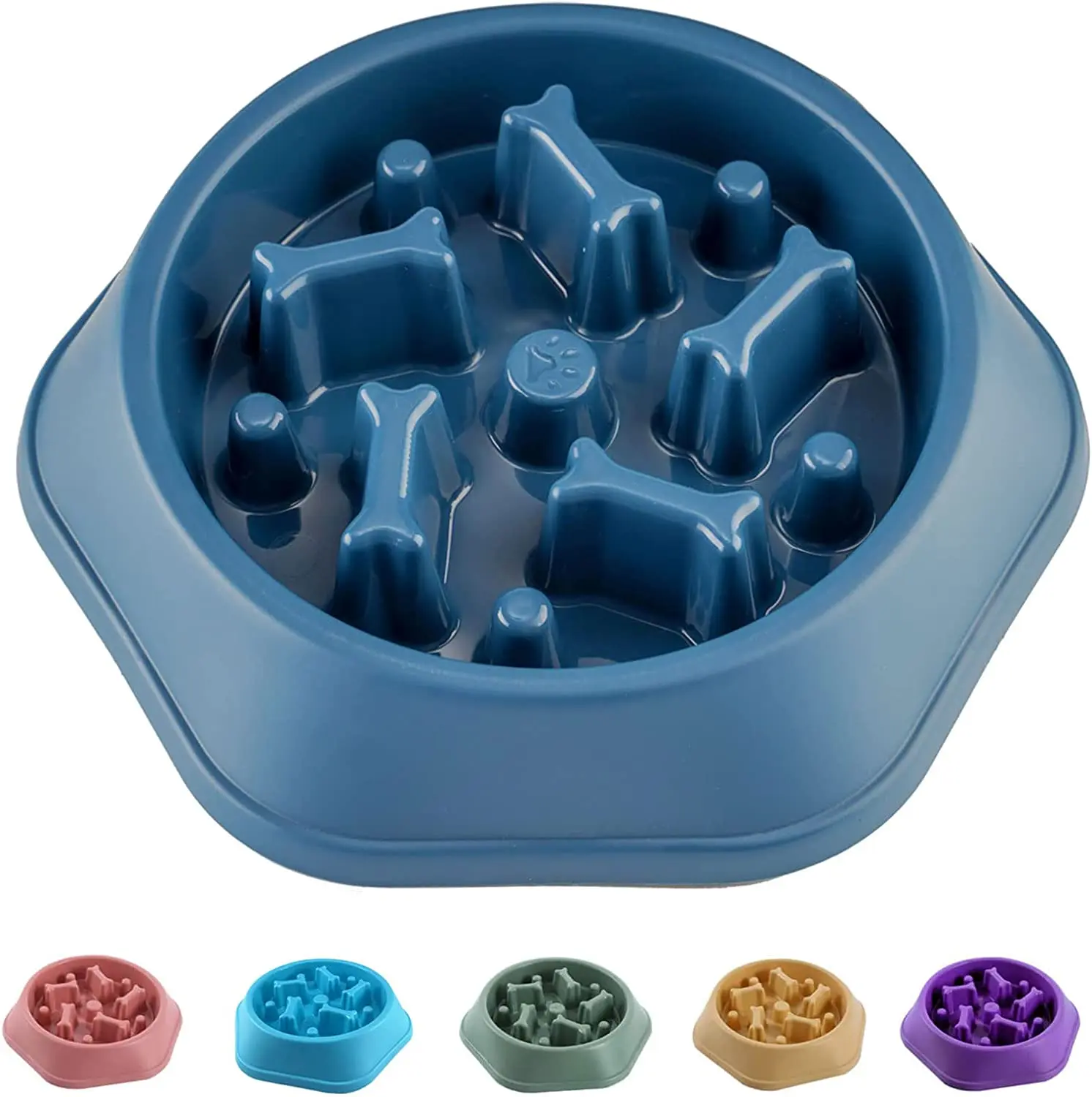

Slow Feeder Dog Bowls Anti Gulping Healthy Eating Interactive Non Slip Dog Slow Feeder Pet Bowl Slow Eating for Small Medium Dog