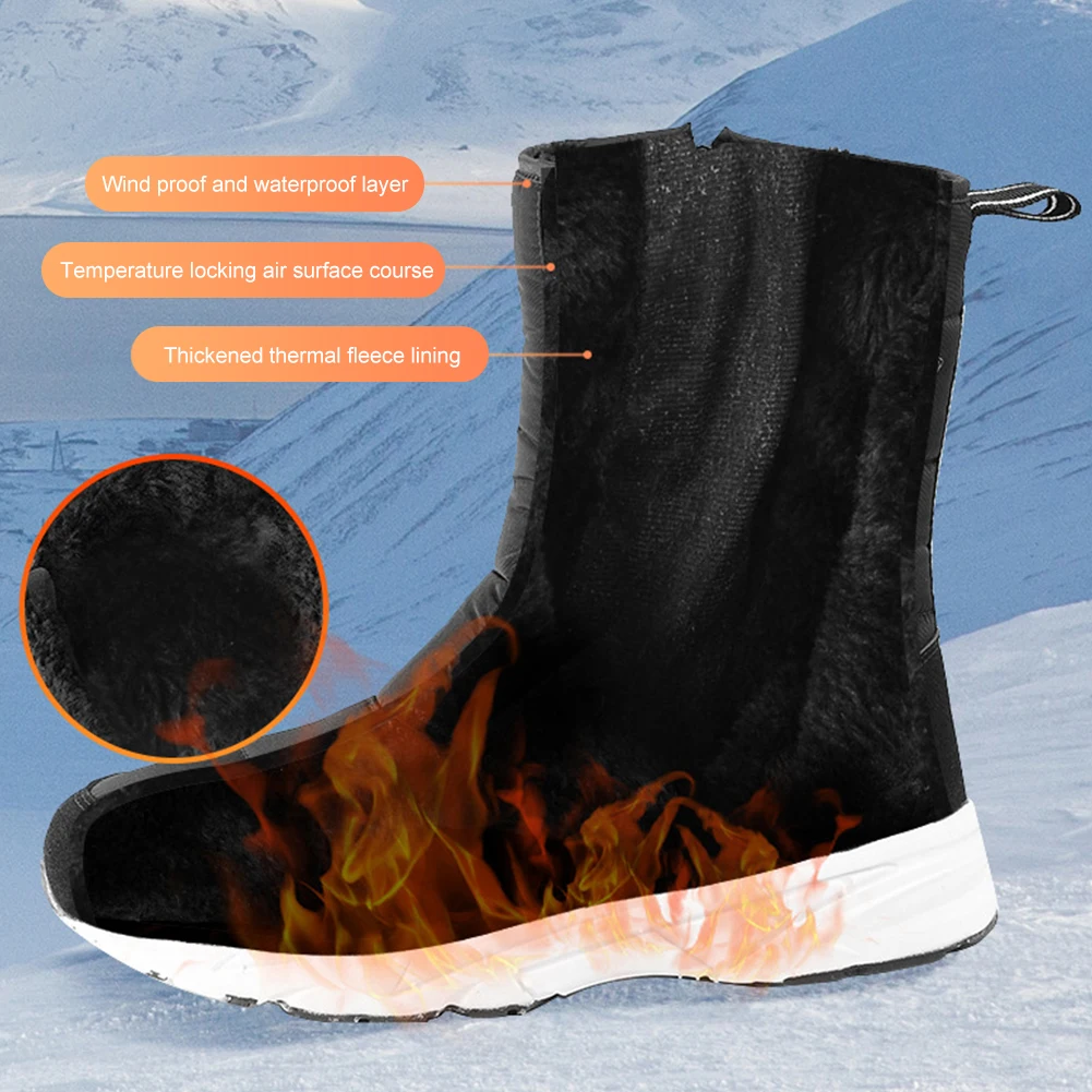 

Electric Heating Shoes Men Heating Shoes Rechargeable Winter Foot Warmer Shoes Comfortable Waterproof 3 Speeds Adjustable