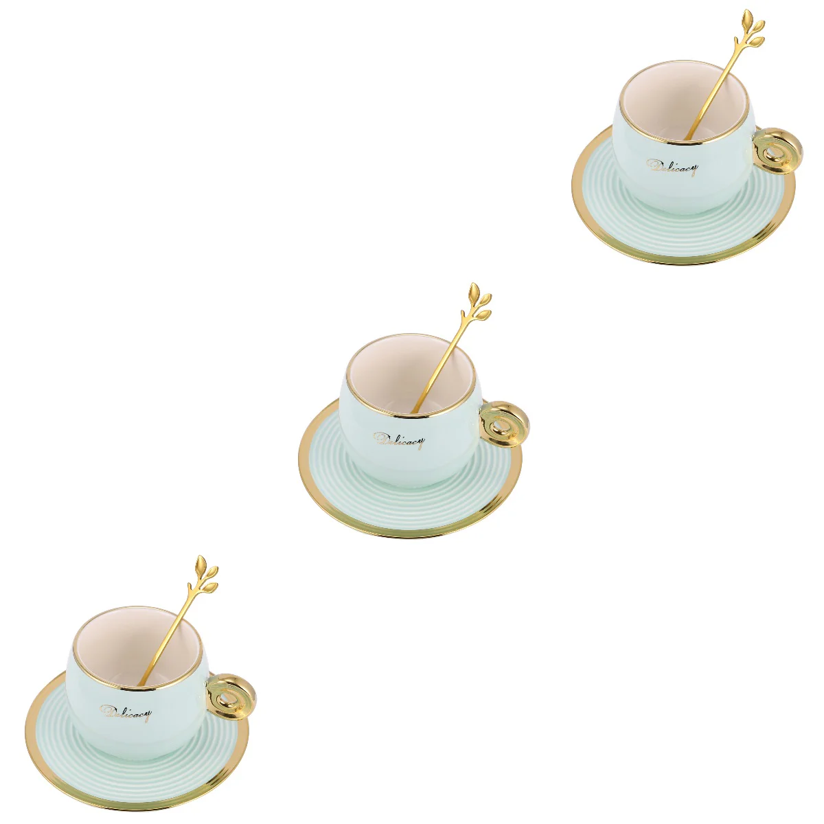 

3 pcs 240ML Household Ceramic Mug Water Cup Coffee Cup
