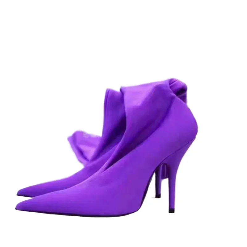 Сапоги выше колена для женщин пикантные узкие эластичные сапоги до бедра с