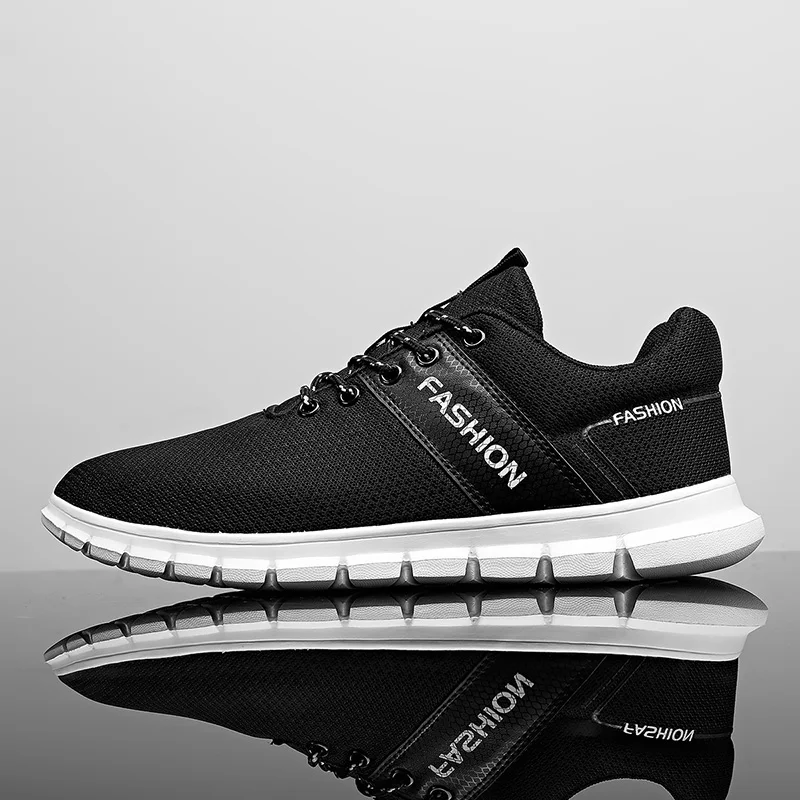 

Fashion Light Running Mens Shoes Soft Sole Letter Pattern Comfortable Non-slip Lace-up Increase Trendy Sneakers Wholesale