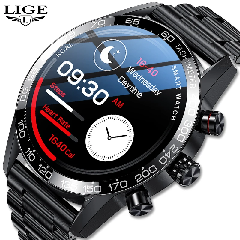 

Смарт-часы Lige мужские с Bluetooth, 2022 дюйма, AMOLED, HD
