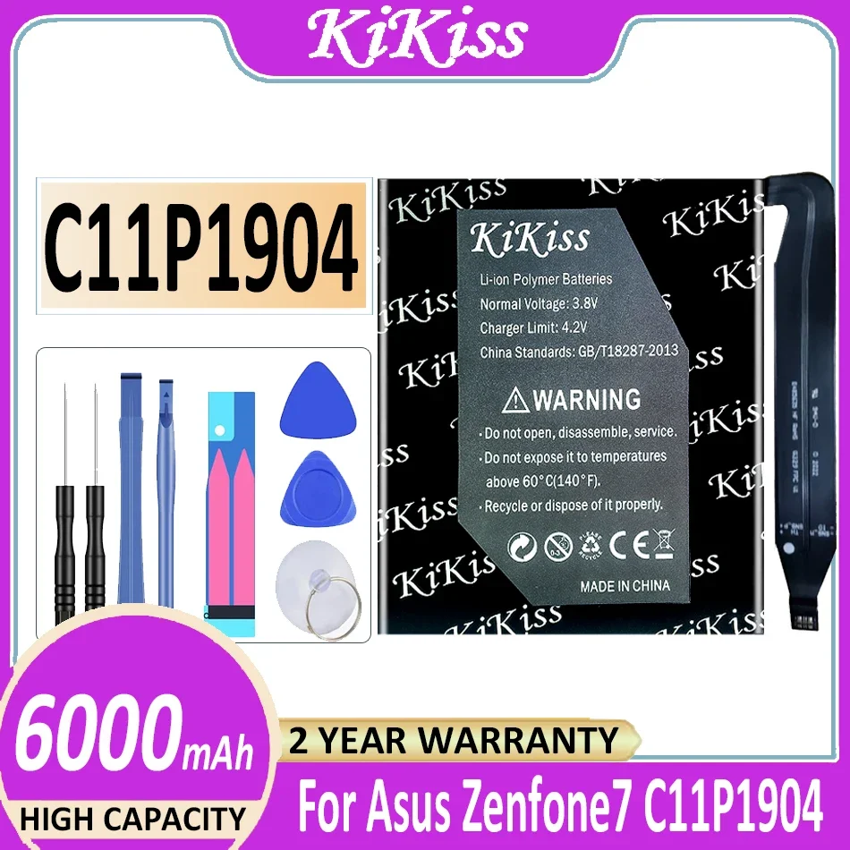 

Сменный аккумулятор KiKiss C11P1904 на 6000 мА · ч для Asus Zenfone7 Zenfone 7, аккумулятор большой емкости + трек-код