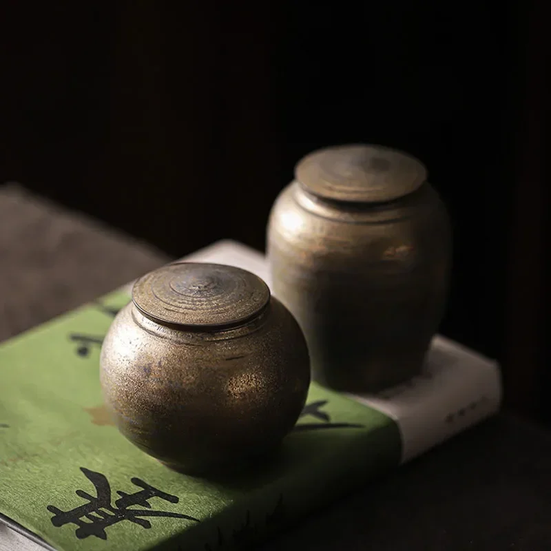 Чайник керамический позолоченный в стиле ретро маленький органайзер для