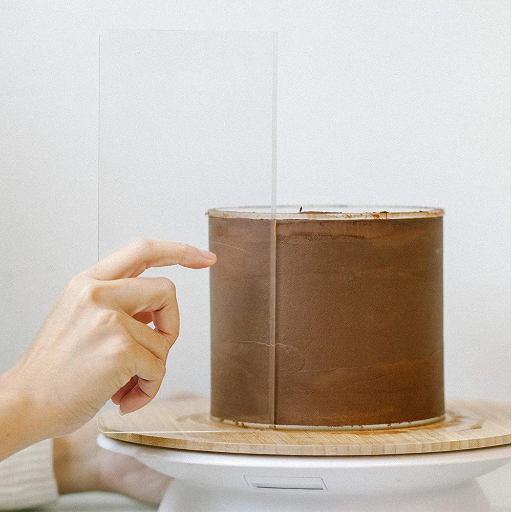 

Transparent Cake Decorating Scraper Long Butter Cream Smoother Fondant Smoother Icing Tools Large Acrylic Cake Scraper/Comb 1807