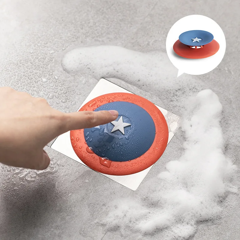 

Press The Switch Kitchen Sink Filter Screen Bathroom Hair Proof Toilet Floor Drain Cover Sewer Pool Filter
