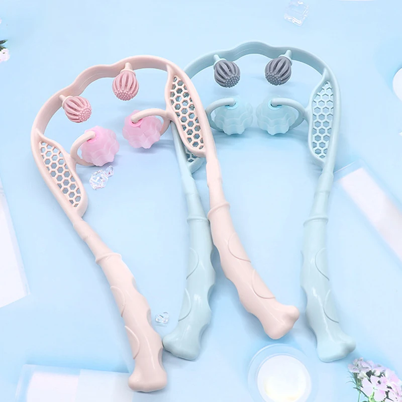 

Plastic Pressure Point Therapy Neck Massageador Massagem Relieve Hand Roller Neck Massager for Neck Shoulder Trigger Point