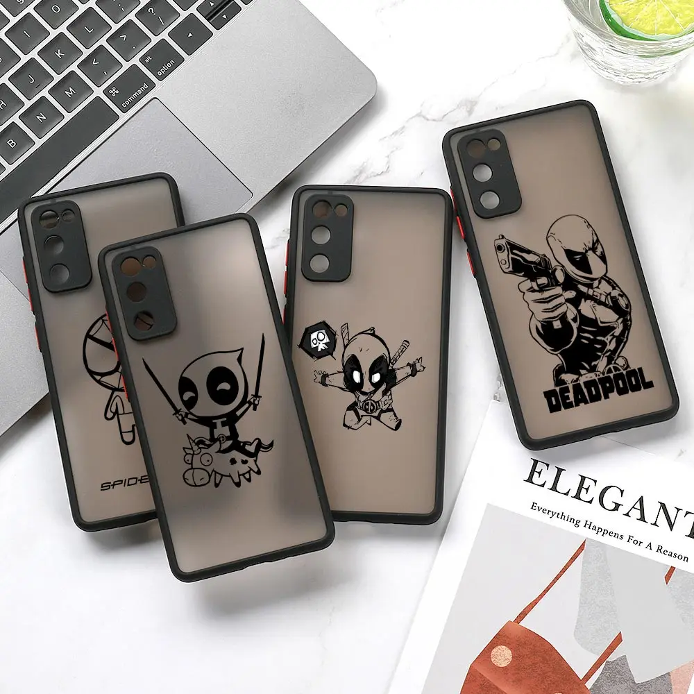 

Deadpool Shockproof Matte Cases For Samsung Galaxy A52 A22 A33 A53 A72 A73 5G A32 A51 A71 Fundas Cover Cute Cartoon Funny Marvel