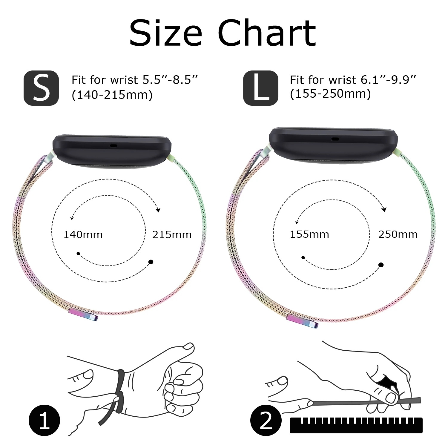 Strap For Fitbit Versa 3 2 Band Magnetic Metal Strap For Fitbit Versa 3 2 Lite Sense Band Smart Watchband Wristbands Replacement