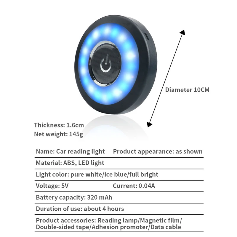 Ambient Light Car LED Universal Reading Ceiling Lamp Touch Type Auto Interior Working Diode USB Room Decorative Bulbs |