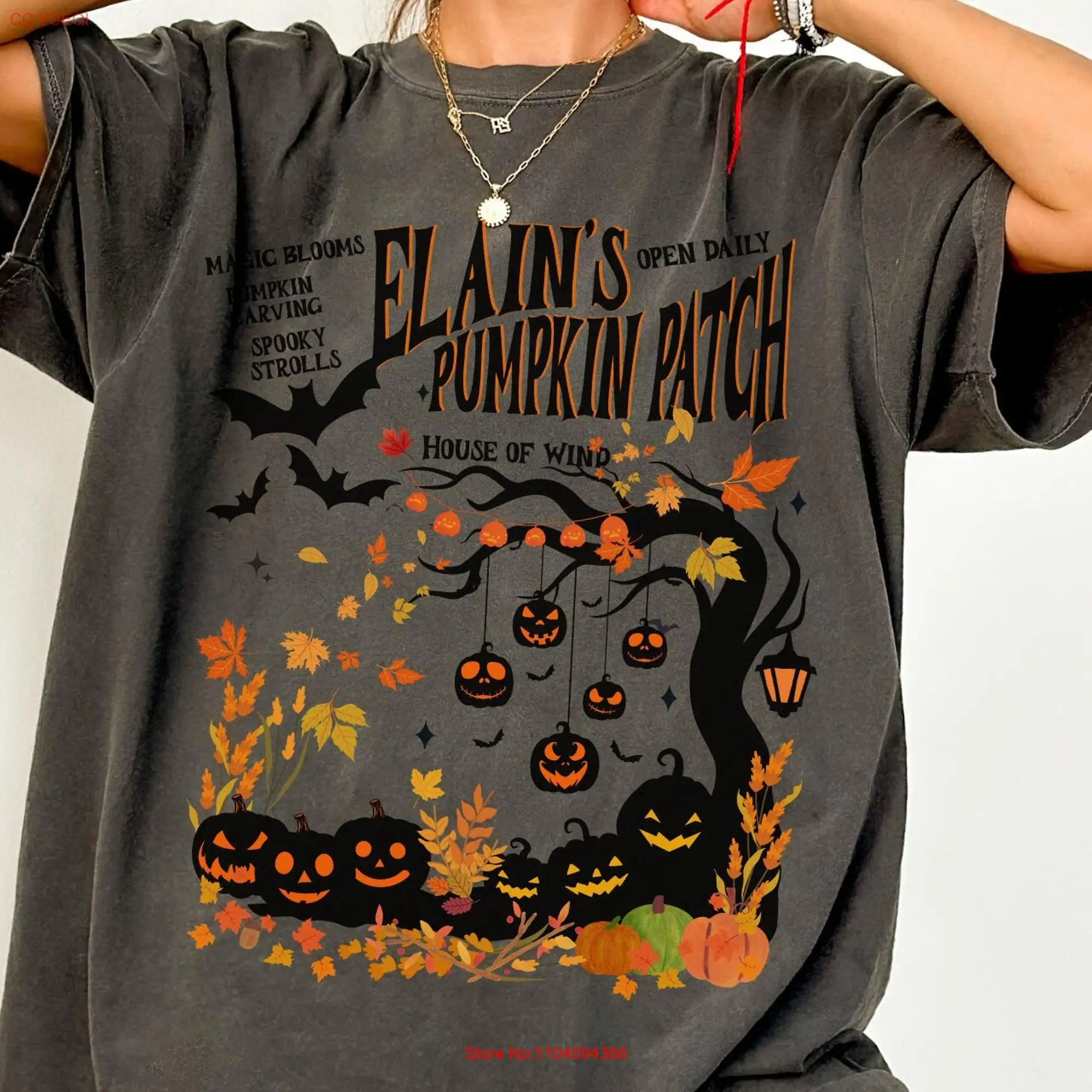 Футболка с нашивкой тыквы Elain's LICENSED Acotar Хэллоуин круглым вырезом Сара J Maas Merch