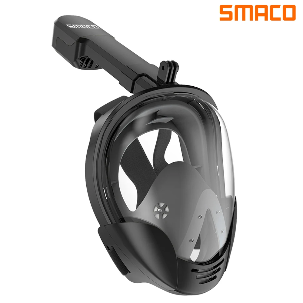

Маска для подводного плавания SMACO, незапотевающая Полнолицевая маска для ныряния, оборудование для плавания, для мужчин и женщин, для детей ...