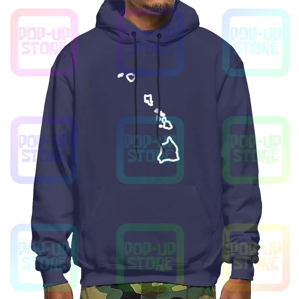 Толстовка с капюшоном и принтом Гаваи |