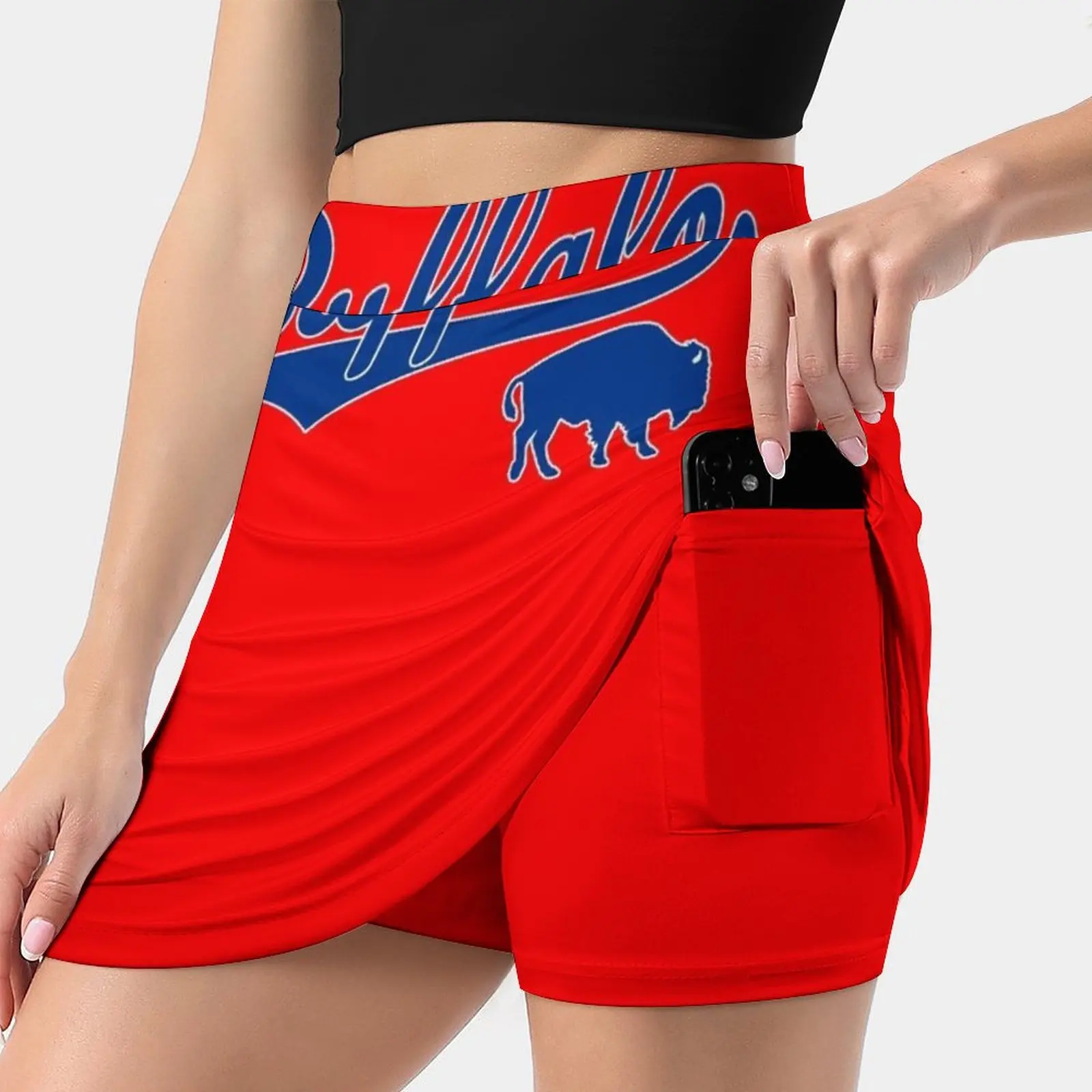 

Vintage Bills Mafia Ny Buffalo Football Blue Art New York Women's skirt Y2K Summer Clothes 2022 Kpop Style Trouser Skirt With