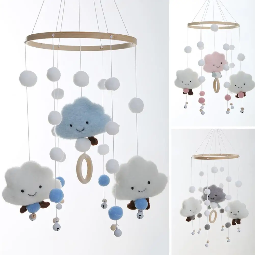 

3 Colors Practical Nursery Decor Beads Bed Bell Long Rope Beads Bed Bell Cute Birthday Gift