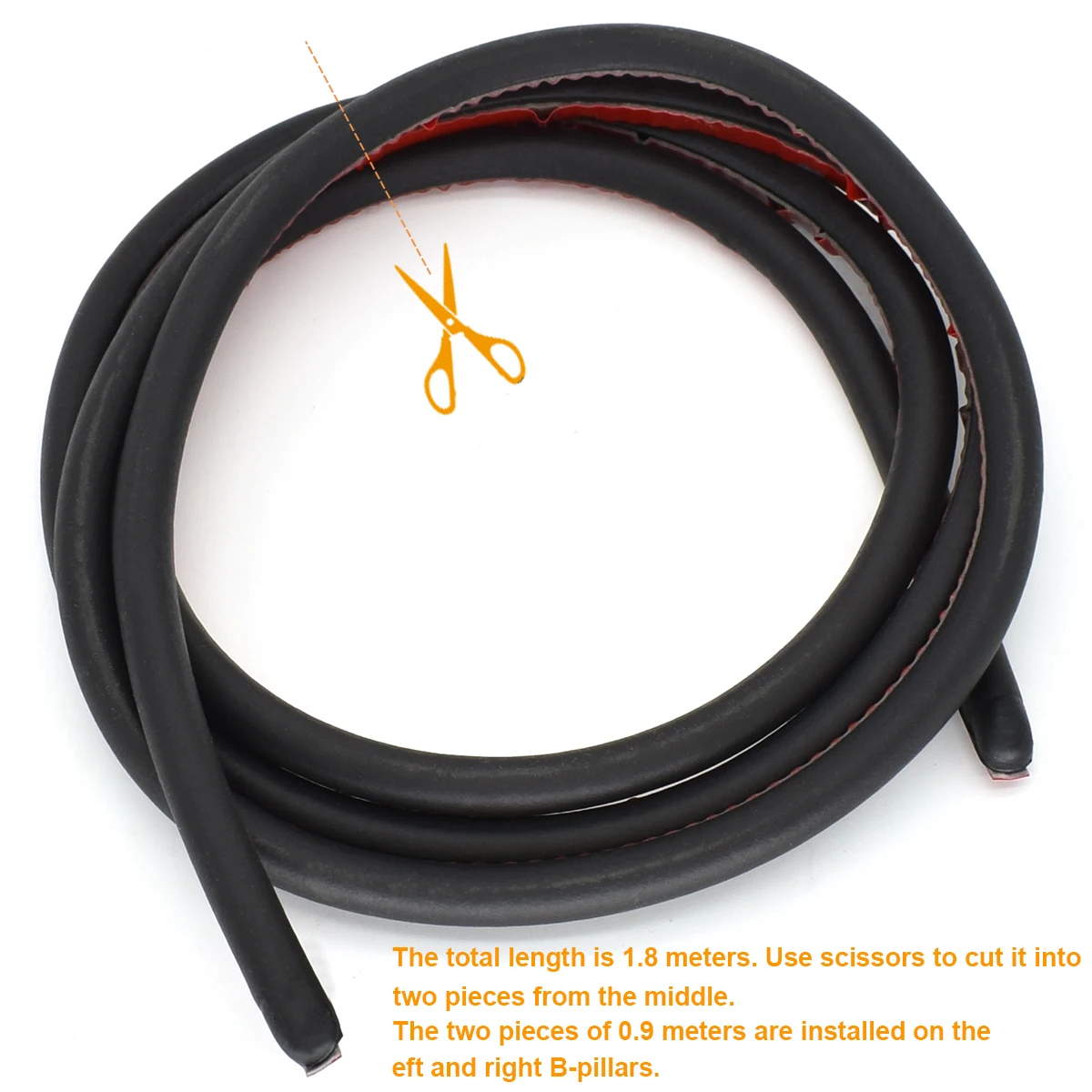 

6 футов резиновая уплотнительная лента для двери автомобиля, наполнитель, авто уплотнитель B C, защита столба, герметик, уплотнительная лента, герметик, звукоизоляция, пылезащитный