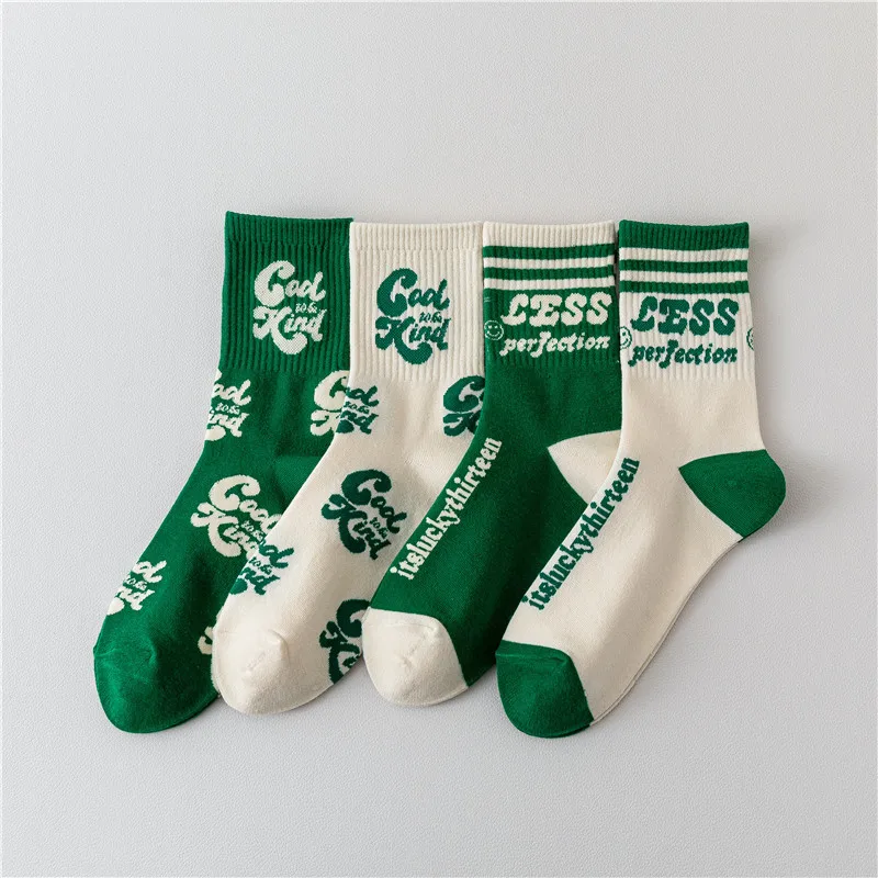 

Women's Autumn/Winter Letter Cool Less Patterned Socks Comfort Cotton Socks Running Socks Female Streetwear Skateboard Socks