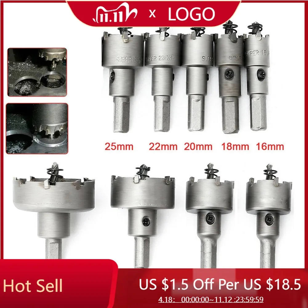 

Carbide Tip Hole Saw Cemented Carbide Drill Bit Stainless Steel Wear-resistant 15-50mm