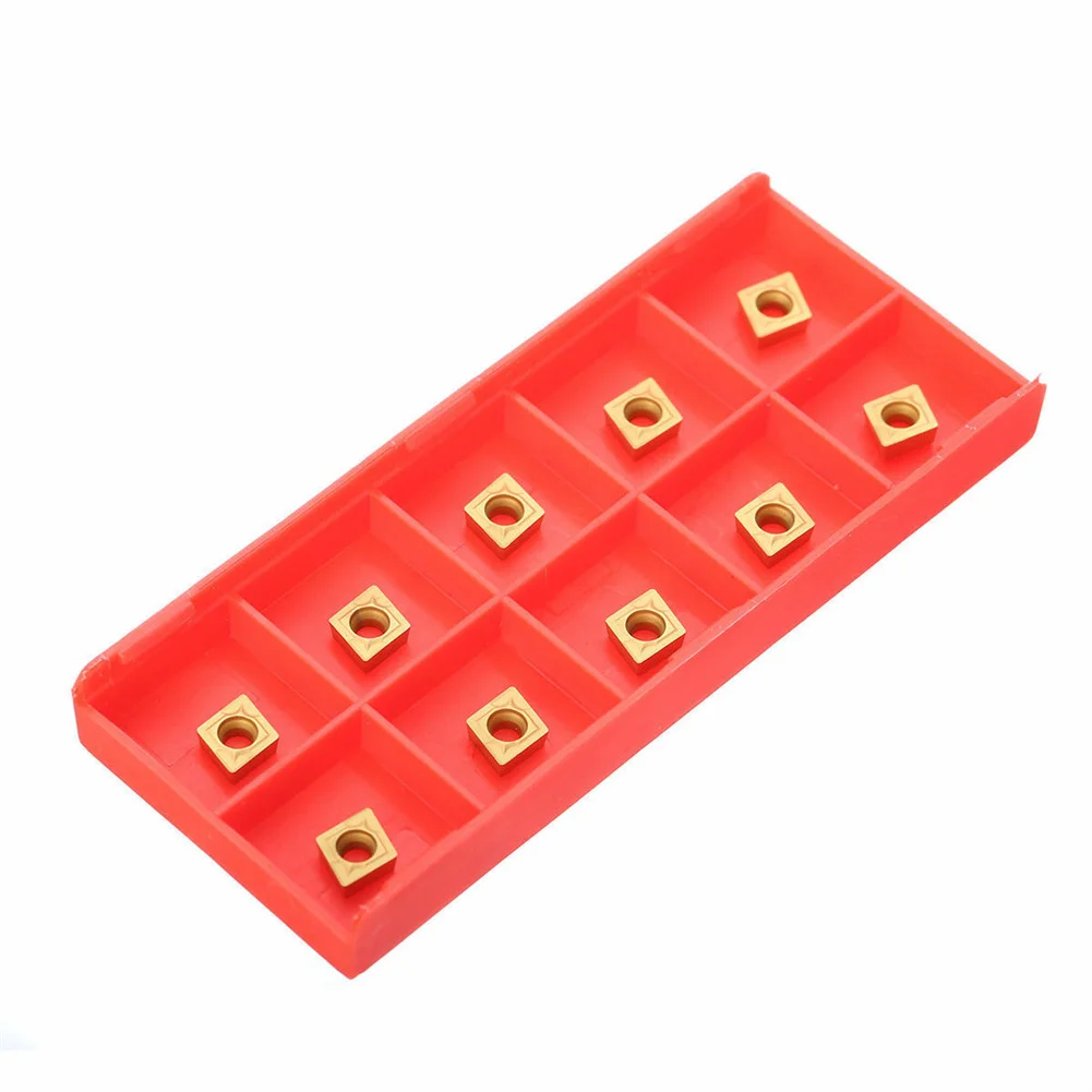 

10Pcs CCMT21.51 CCMT060204 US735 Carbide Inserts 90 X 35 X 15mm Steel Alloy For Lathe Turning Tool Holder Indexable Inserts