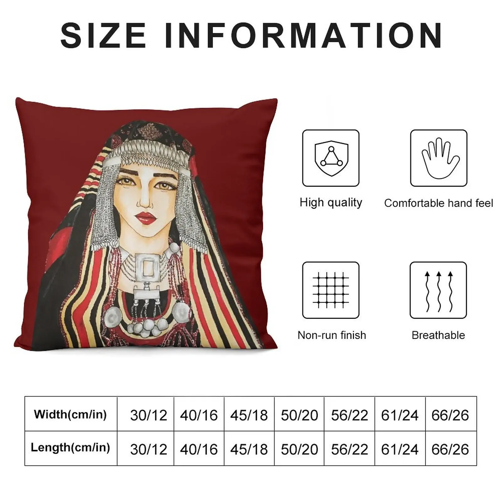 Yemeni женщина иллюстрация пледы подушка наволочка декоративный чехол для гостиной