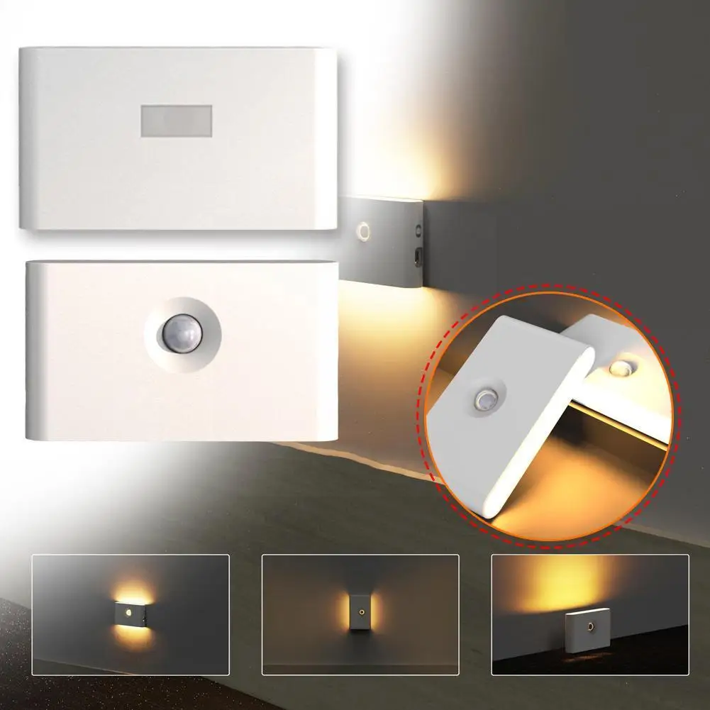 

LED Induction Night Light Bedroom Corridor Cabinet Night Light Charging Light Body Wireless Human Induction Wall USB Bathro W3E2