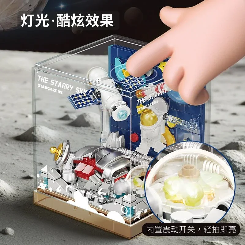 Unterwasserwelt Box Bausteine Monannu Spielzeug Raum Modell Orn Sog teksto LRTisches Kleine Xochen Sammlung