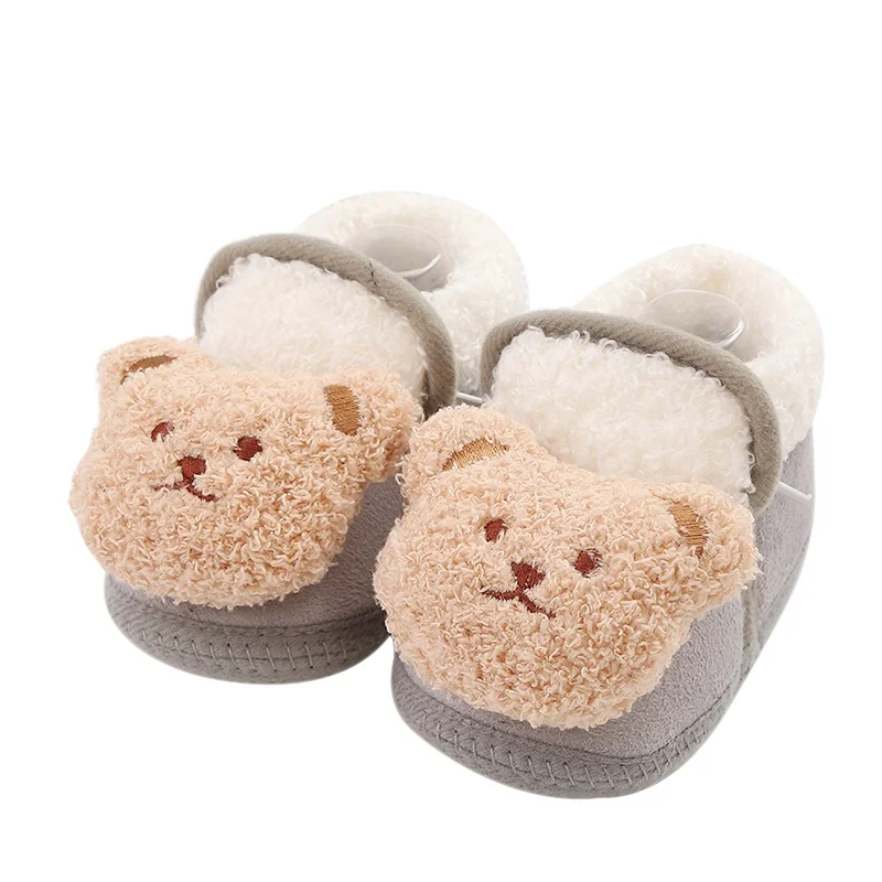 Нескользящие Детские ботинки с мягкой подошвой Плюшевые Декоративные для