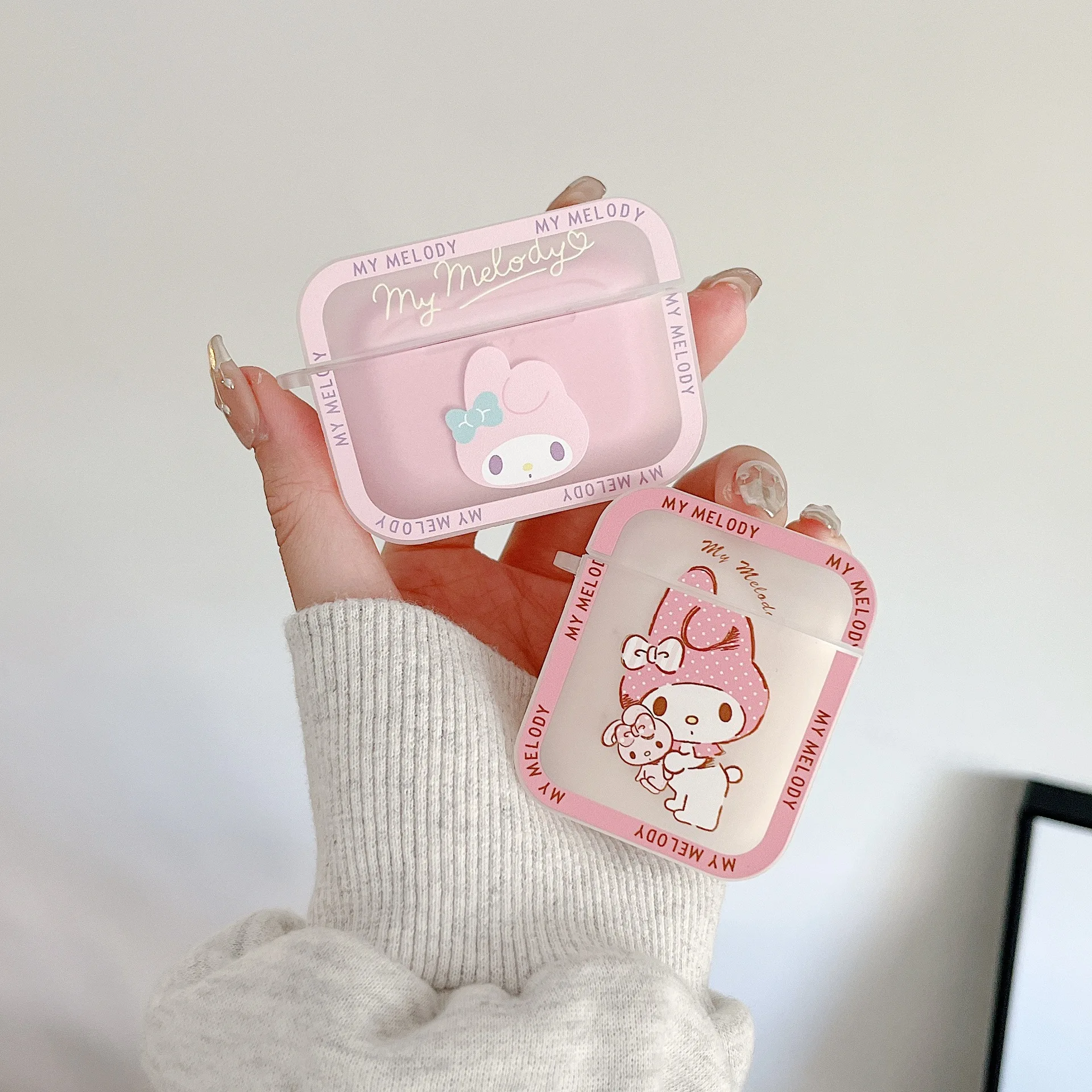 

Lovely Pink Melody Case for AirPods 1 / 2 / 3 Pro Case Cover TWS Bluetooth Earbuds Accessories Protective Case Cover
