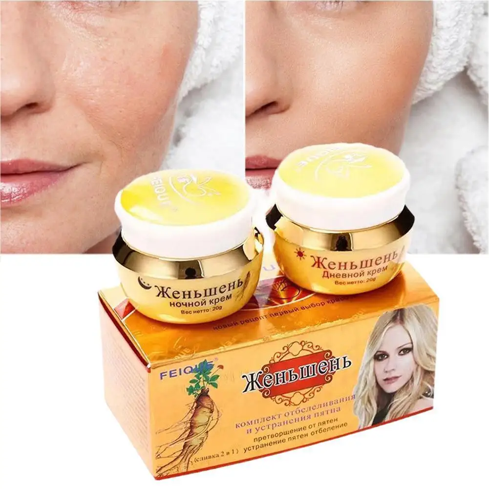 

Дневной и ночной крем, 40 г, натуральный травяной Женский крем с женьшенем, увлажняющий уход, пигментация, красота лица, отбеливающий женский ...