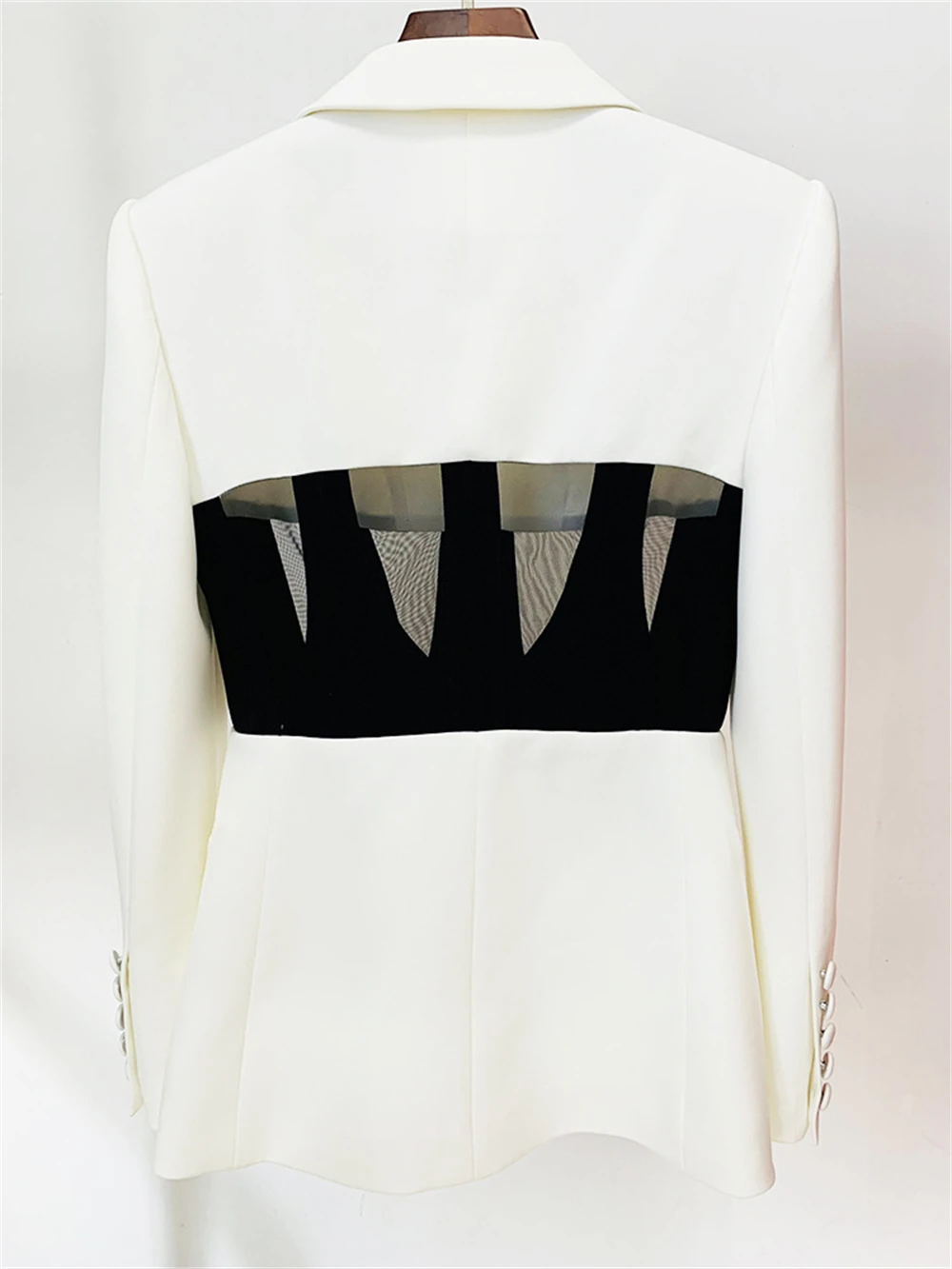 Пикантный женский костюм с иллюзией в стиле High Street блейзер брюки Модный