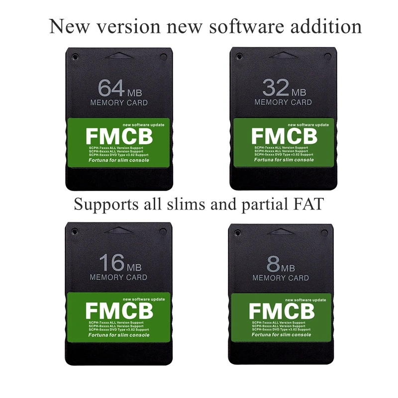 PS2 Fortuna Slims FMCB Memory Card New Software Update  OPLv1.2.0 MX4SIO Program Free McBoot for All Playstation2 Slims Consoles