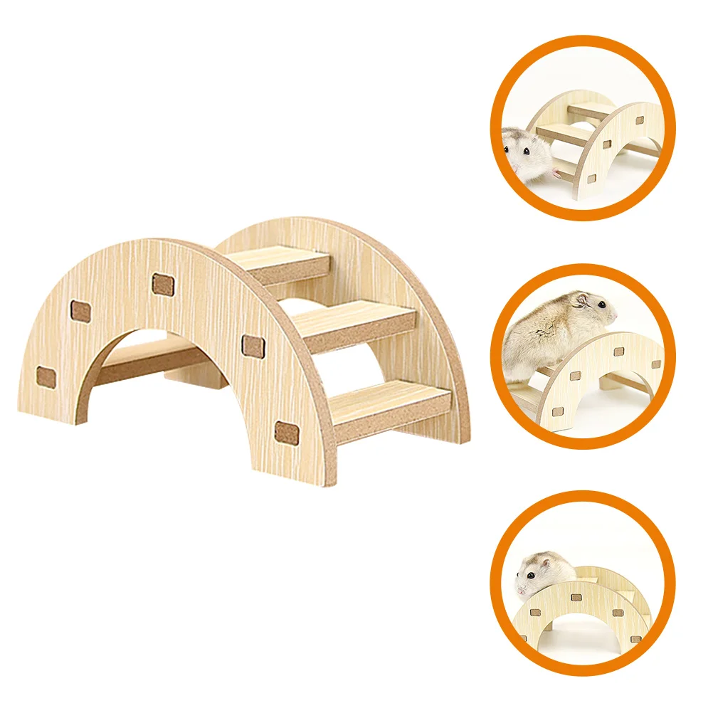 

Hamster Wooden Ladder Toys Toy Climbing Bridge Squirrels Hideaway Gerbils Hideout House Woodland Pets Guinea Chinchilla Castle