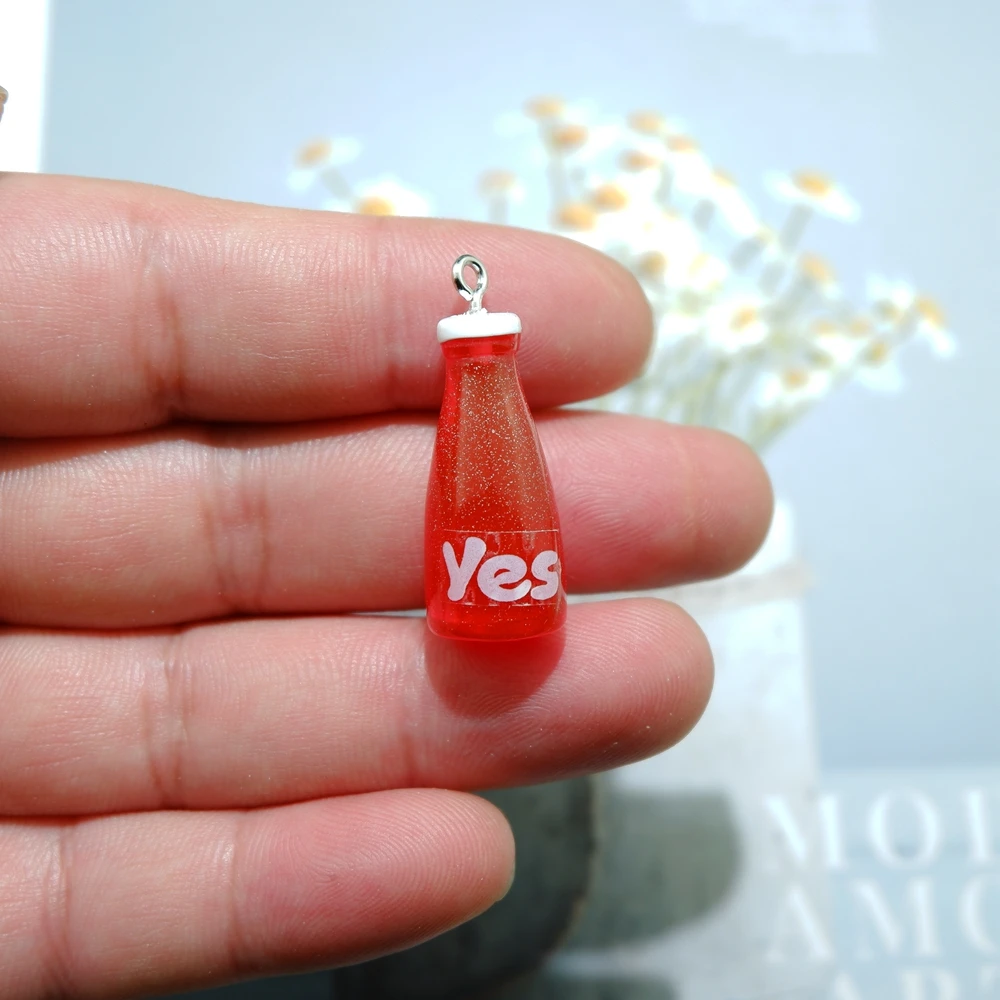 Оптовая продажа бутылочки полимерная серьга подвески для сережек браслетов