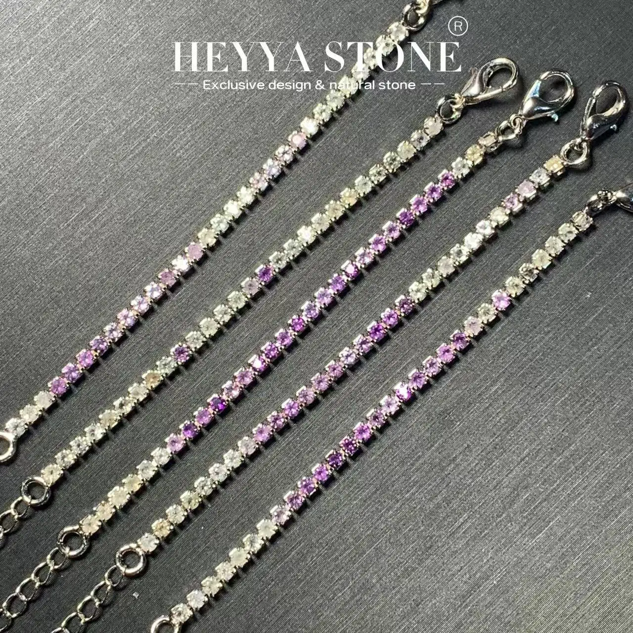 HEYYA Аметист Цитрин Теннисный Браслет