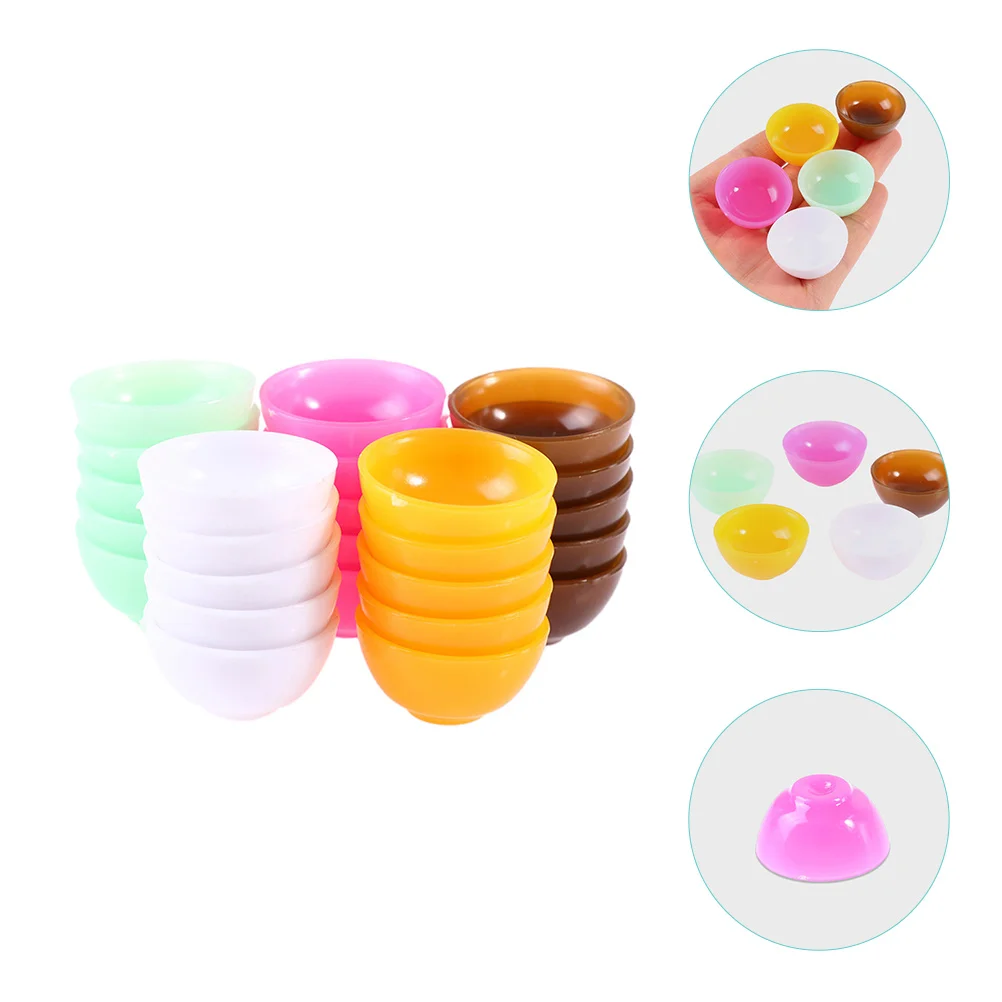

25 Pcs House Bowl Rayan Toys Kids Sauce Bowls Miniature Cooking Set Accessories Miniature Food Plastic Soy Sauce Dish Child
