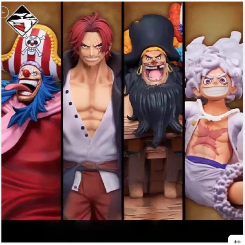 Фото В наличии: Новая фигурка Bandai Ichiban Kuji One Piece - Четыре Императора (Шанкс, Блэкбид, Луффи, Багги) №1