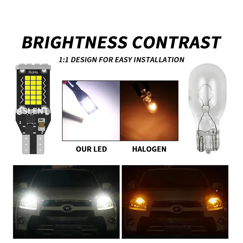 4x T15 W16W 921 912 T16 902 LED 2016 48smd Лампы высокой мощности Супер яркая замена для автомобиля