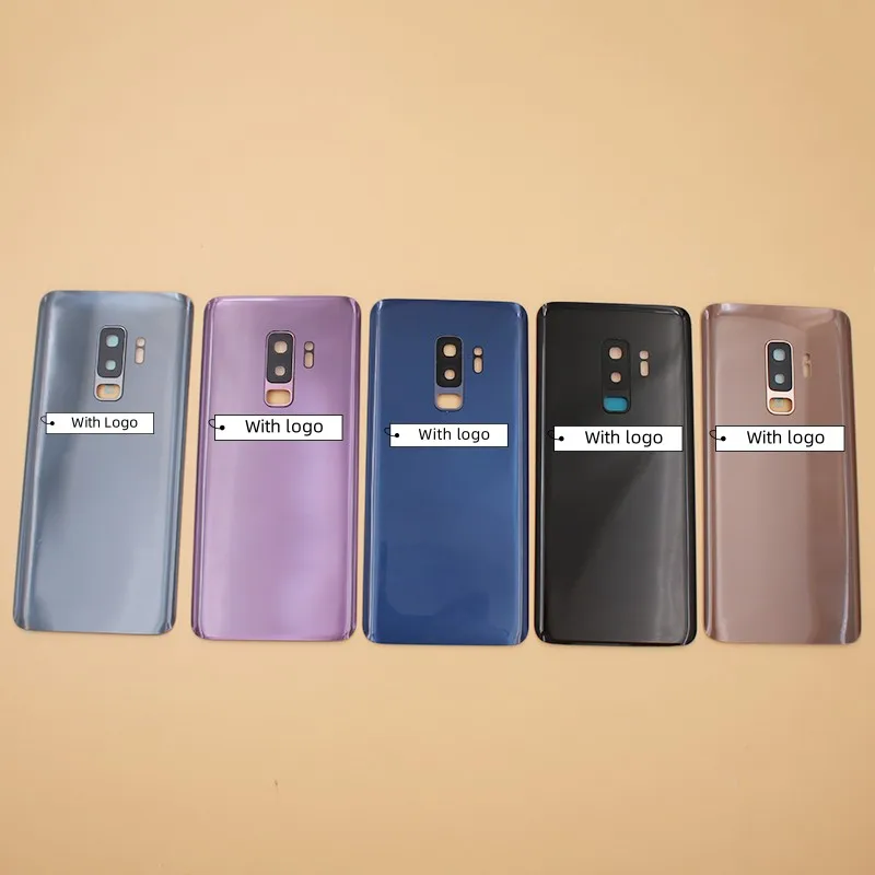 

Стеклянная задняя крышка аккумулятора для Samsung Galaxy S9 Plus S9 + G965 S9 G960, задняя крышка корпуса, запасные части с объективом камеры