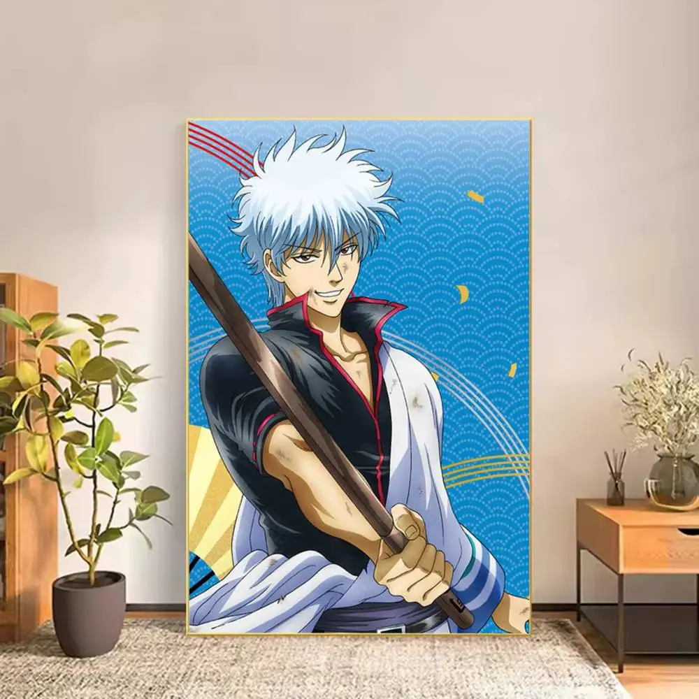 Фото Постер с изображением аниме G-Gintama, универсальный, водонепроницаемый, HD, самоклеящийся декор для стен, идеально подходит для любого помещения, идеальный подарок №3
