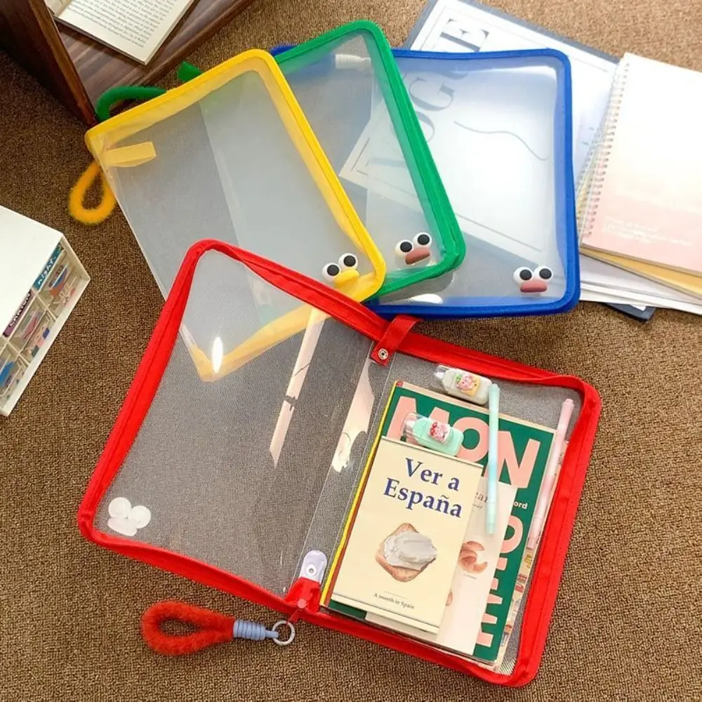 Прозрачная сумка на молнии формата А4 прозрачная многофункциональная папка для