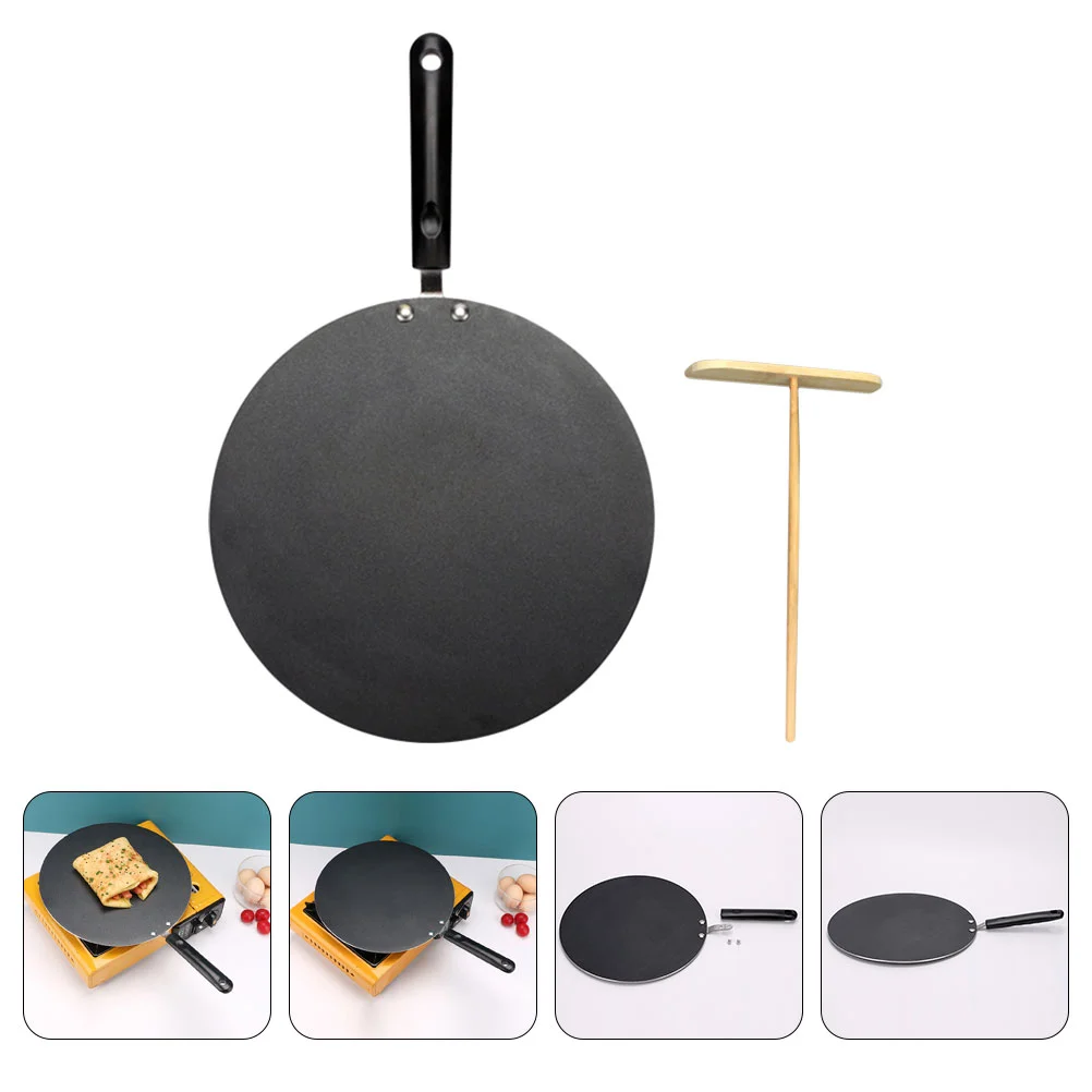 

Pancake Fruit Pan Crepe Frying Pan Metal Cooking Utensils Round Crepe Maker Cooktop Aluminum Alloy Griddle Pan Square Tool